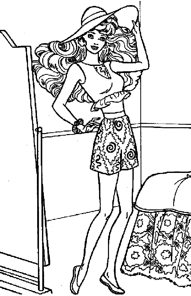 Coloring Barbie Pages 8
